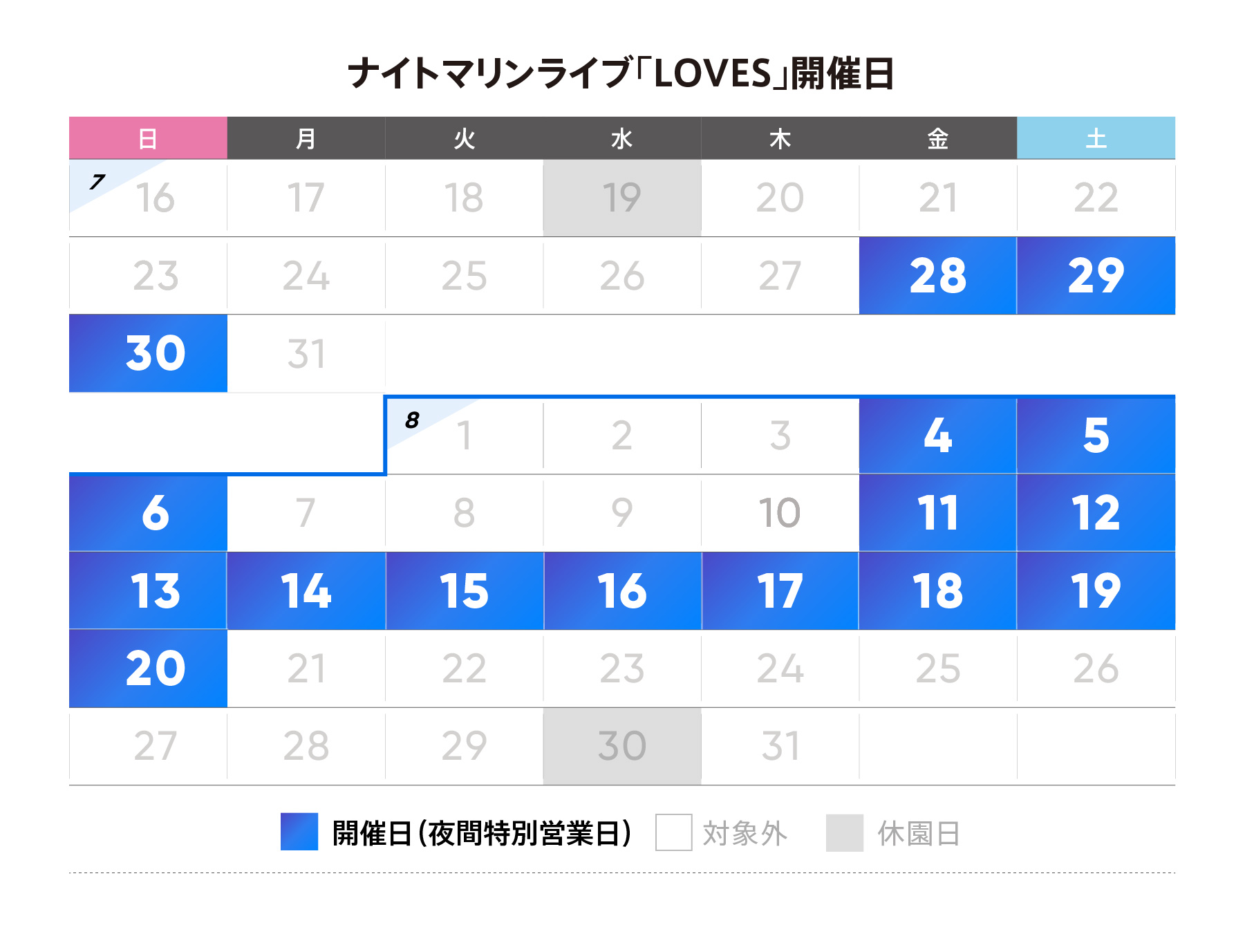 開催スケジュール